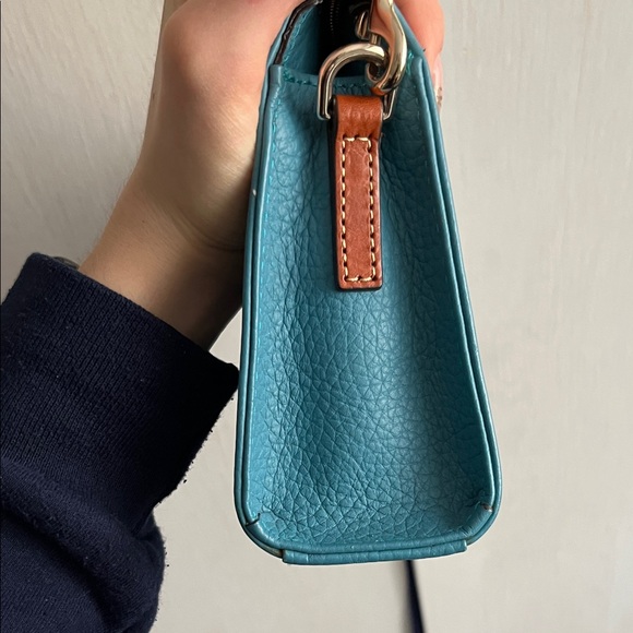 Dooney & Bourke Teal and Brown Crossbody Bag - Picture 7 of 10